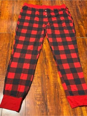 stars above Red and Black Plaid Cozy Lounge Pants